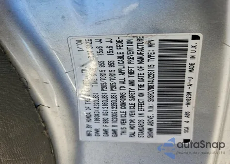 2004 Honda Cr-V Ex из США, поврежденный, VIN SHSRD78874U226115